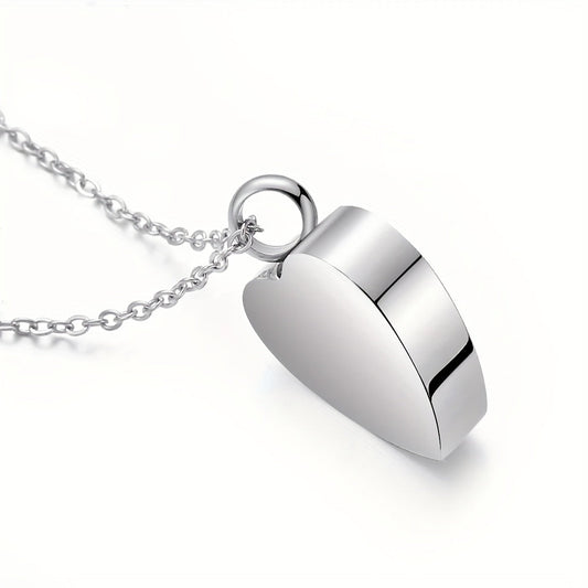Collier urne cœur en acier inoxydable – photo produit 2