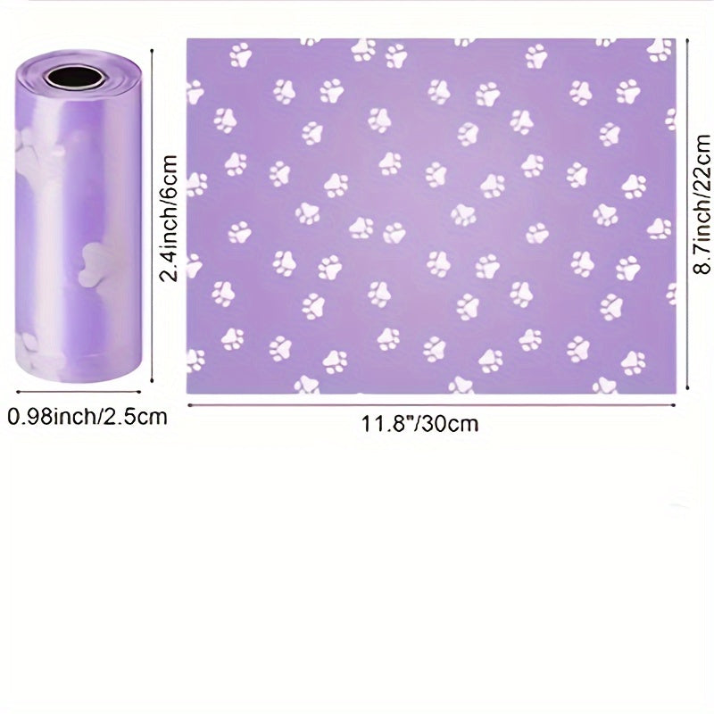 8 rouleaux de sacs pour excréments d'animaux pour les promenades en extérieur, diverses couleurs aléatoires