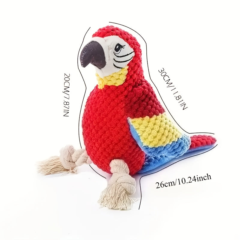 Jouets pour chiens résistants aux mâchouillements - Jouets à mâcher en peluche résistants aux déchirures et qui couinent, pour chiots et perroquets, sans piles, sans danger pour les mâcheurs agressifs, les chiens de gr