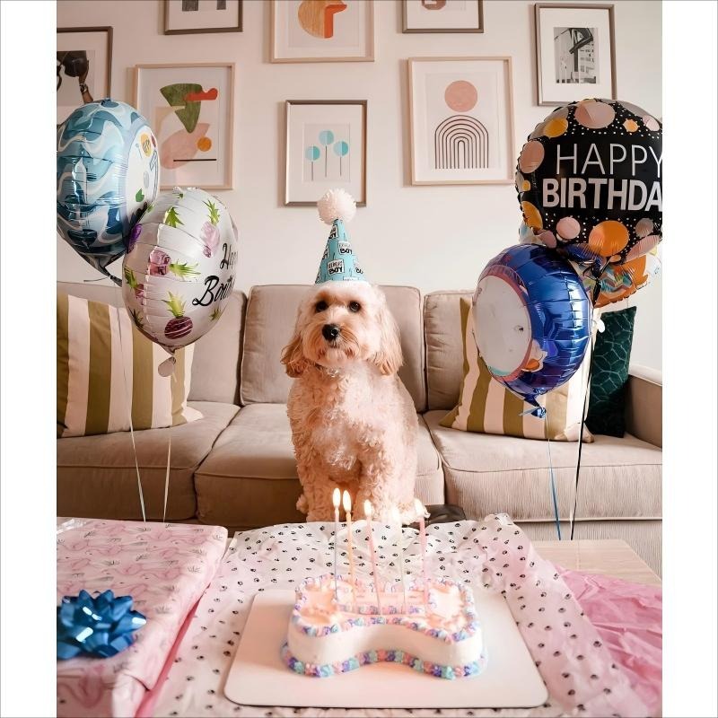 Bandana Happy Easter bleu pour chien, pour Pâques - Ajustable au cou de chaque chien