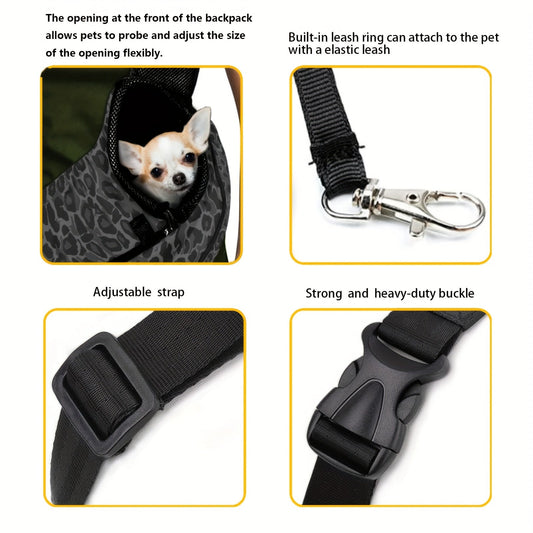 Sac bandoulière imprimé – Chiot & petit chien – photo produit 2