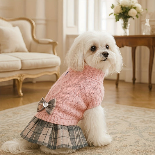 Robe-pull à col roulé – Petit chien – photo produit 2