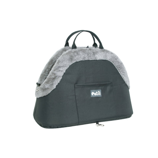 Sac de transport fourré avec attache sécurité – Chien & chat – photo produit 2