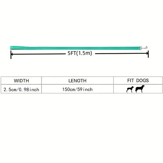 Laisse réfléchissante pour chien – Poignée rembourrée douce et confortable, idéale pour entrainements ou promenades avec votre chien, diverses couleurs