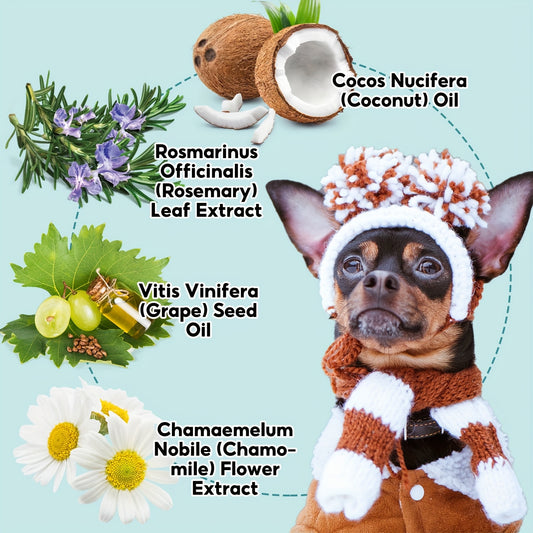 Baume pour pattes et truffe de chien à l'huile de coco - Hydratation intense grâce à la vitamine E et à l'huile de jojoba