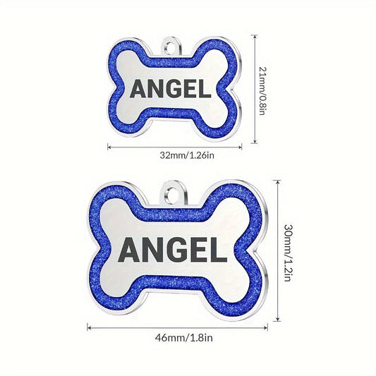 Médaille os pailletée – Personnalisable – photo produit 2
