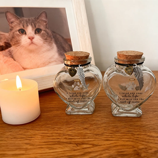 Flacon souvenir cœur – Pour poils de chien & chat – photo produit 2