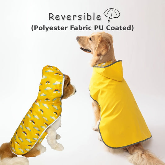 Imperméable jaune réversible – Motifs imprimés – photo produit 2