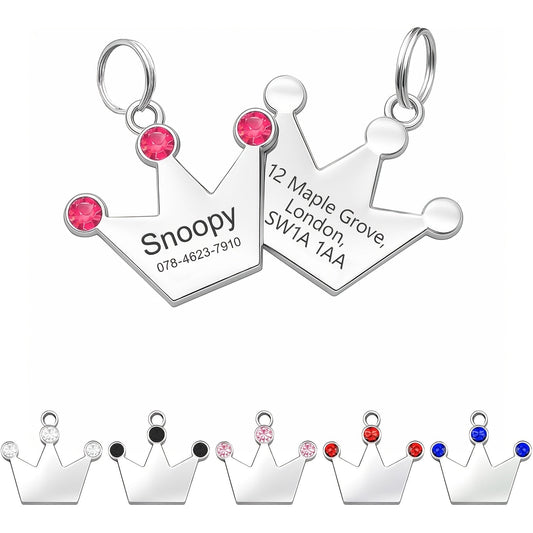 Médaille couronne personnalisable avec strass – photo produit 2