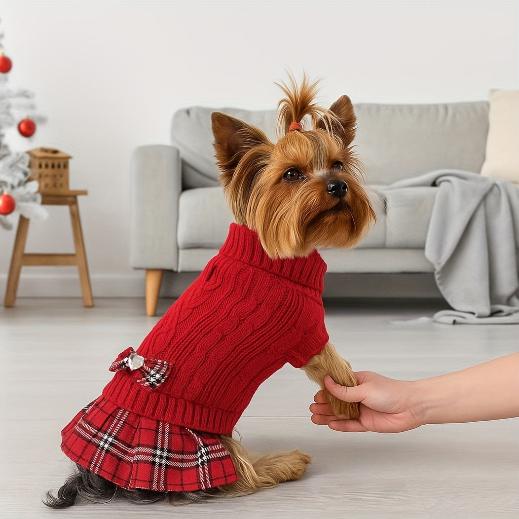 Robe-pull à col roulé – Petit chien – photo produit 4