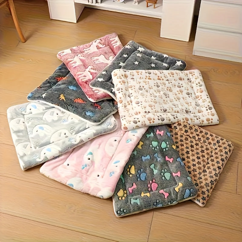 Tapis en peluche double face – Chien & chat – vue principale
