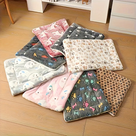 Tapis en peluche double face – Chien & chat – vue principale