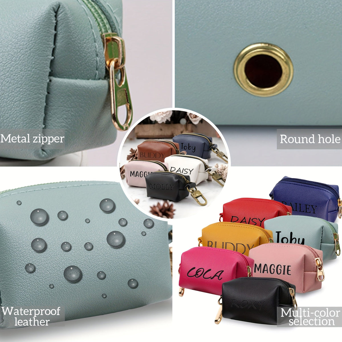 Porte-sacs à déjections zippé – Pour laisse – photo produit 2
