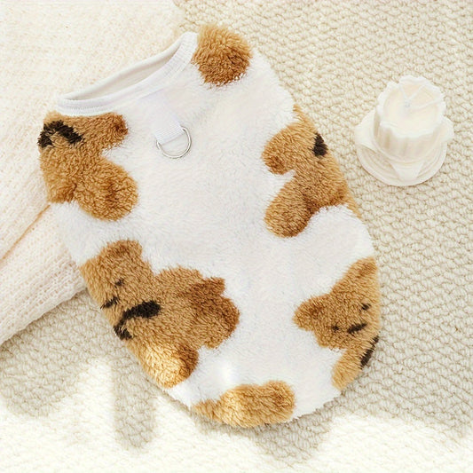 Pull peluche rouge – Motif petits ours – photo produit 2