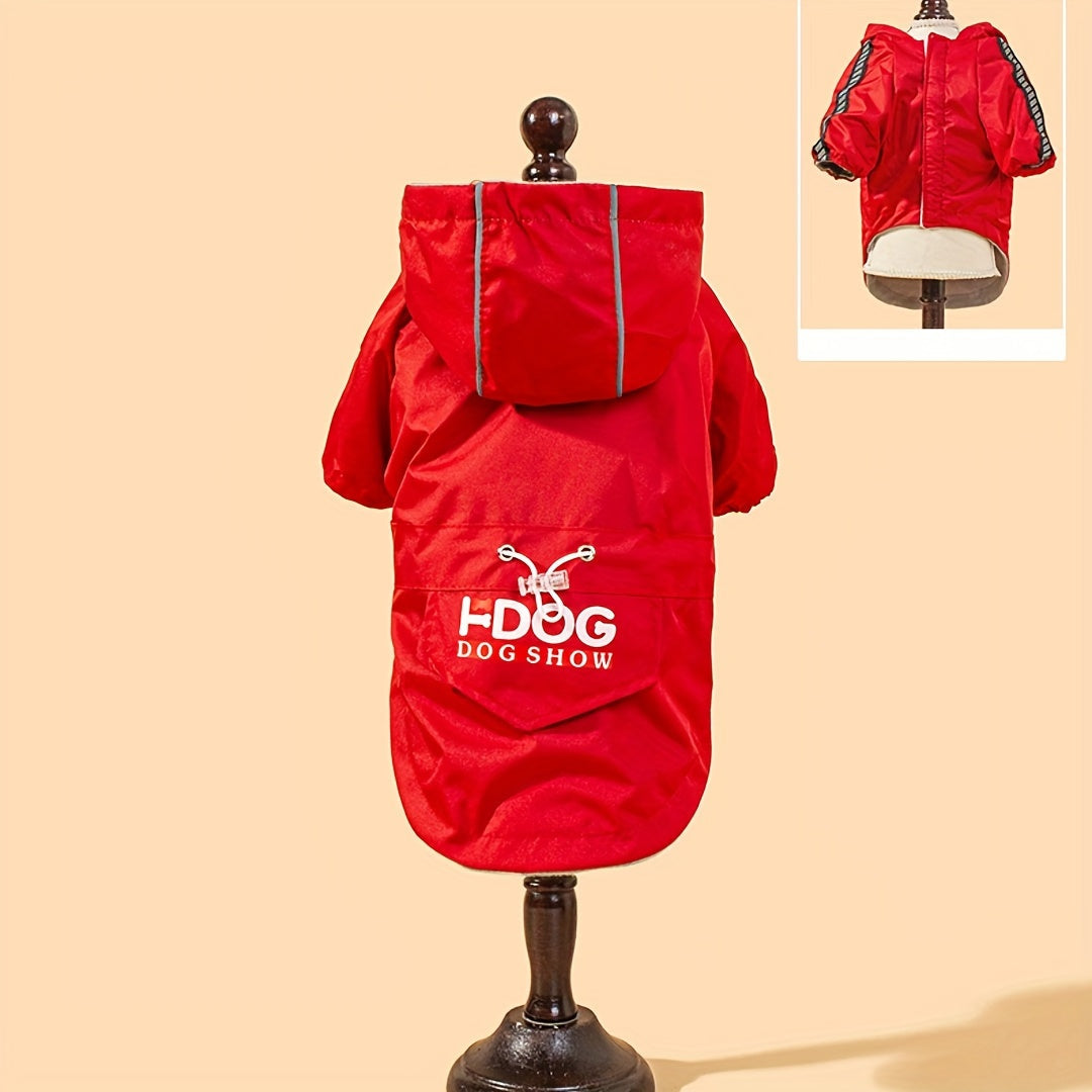Veste coupe-vent pour chien – Rouge ou bleu – photo produit 9