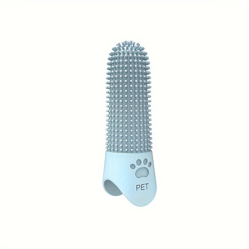 Brosse à dents pour animaux à 360°, brosse silicone, enfilable sur un doigt, lavable à la main, diverses couleurs
