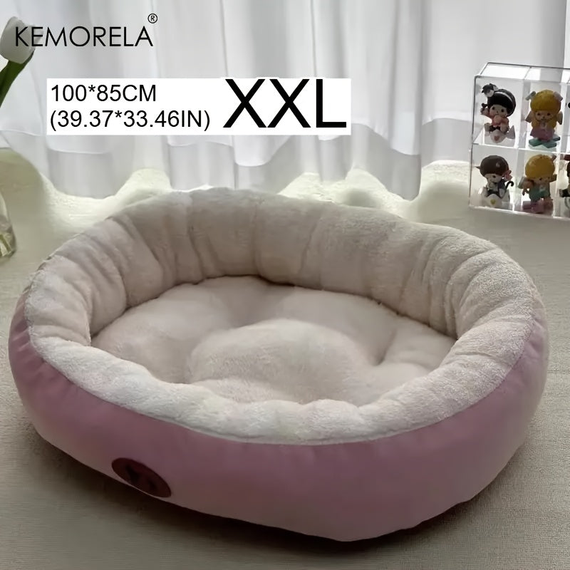 Lit ovale en peluche – Chien & chat – photo produit 15