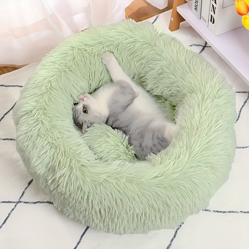 Lit rond en peluche – Chien & chat – photo produit 13