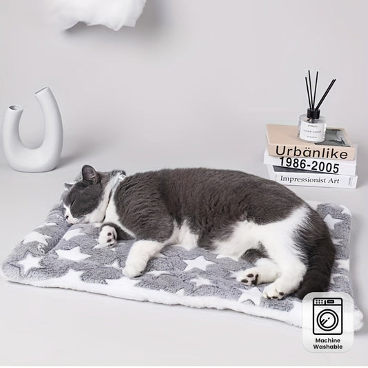 Tapis extra-épais en flanelle – Motif étoiles – vue principale
