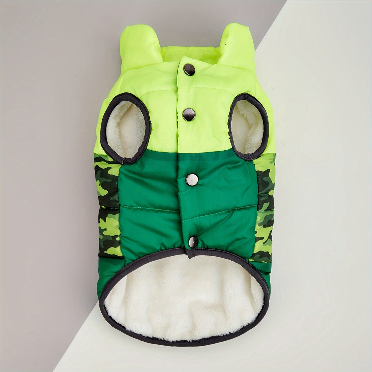Manteau d’hiver matelassé – Patchwork tricolore – photo produit 15