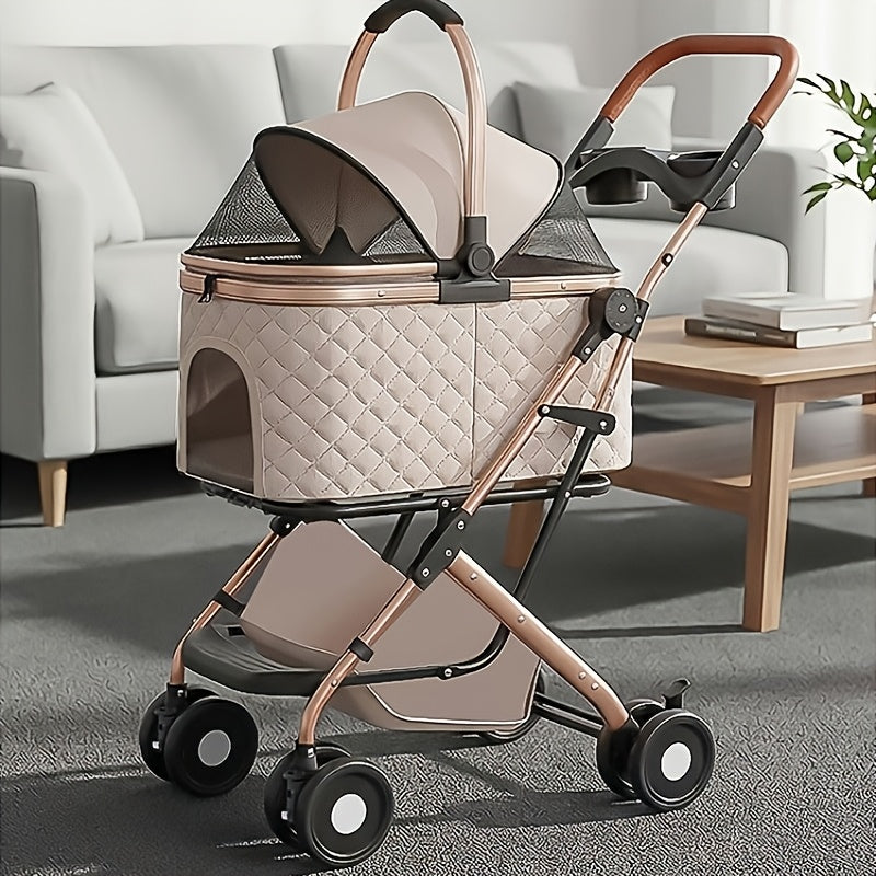Poussette légère pliable – Petit chien & chat – photo produit 2