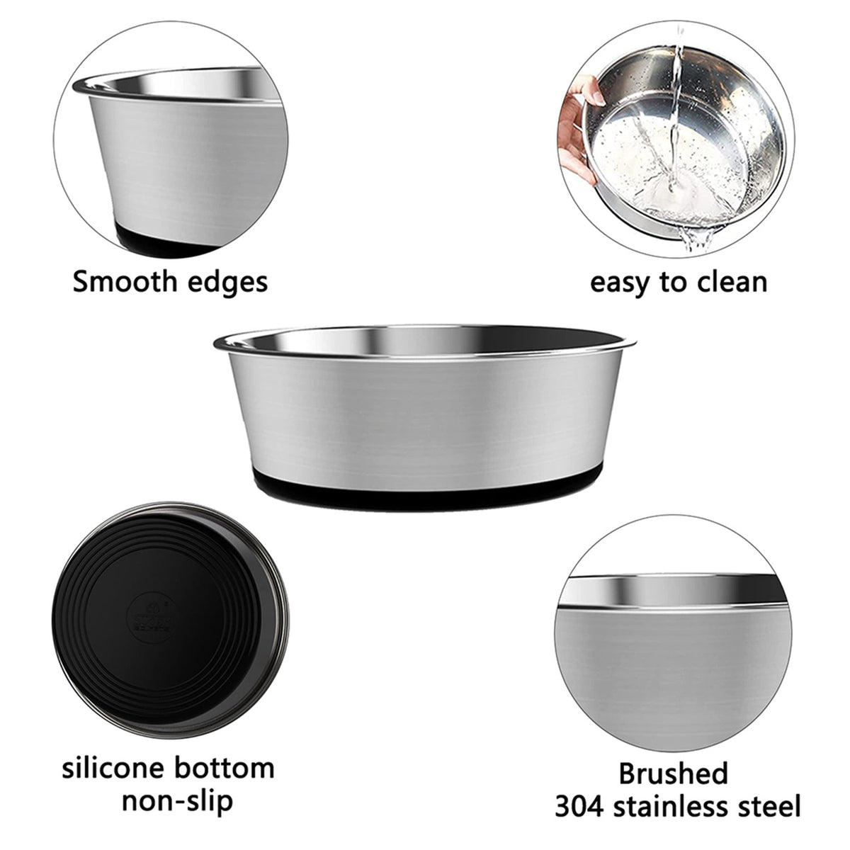 Gamelle inox personnalisable – Base antidérapante – photo produit 4