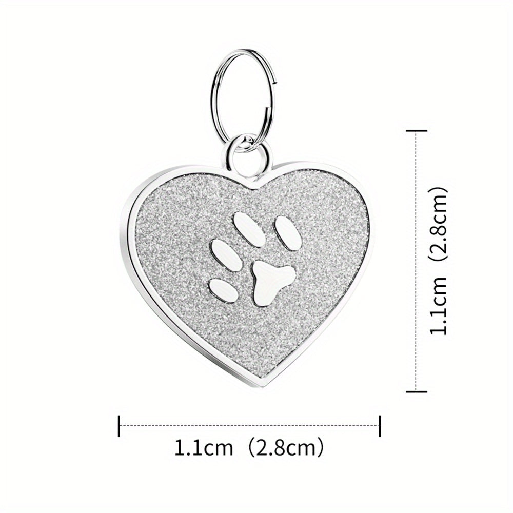 Médaille cœur gravée personnalisable – Chien & chat – photo produit 3