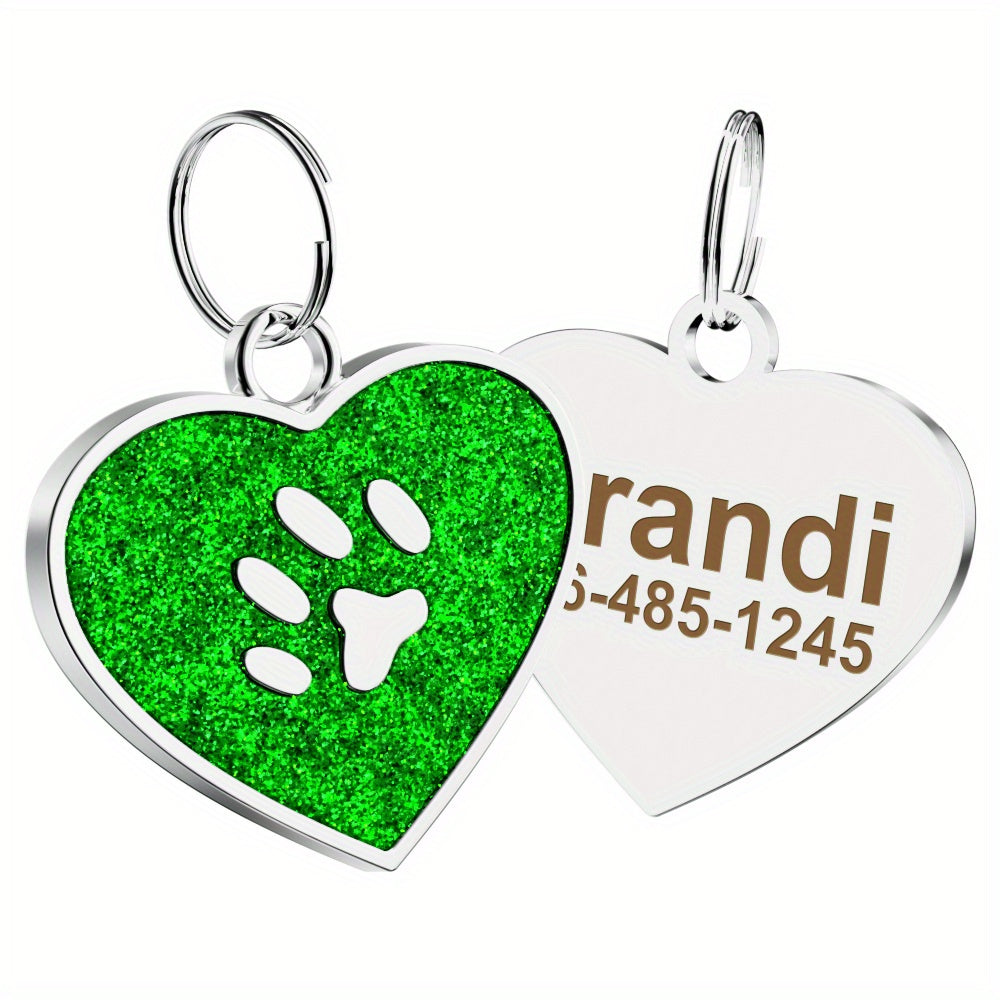 Médaille cœur gravée personnalisable – Chien & chat – photo produit 8