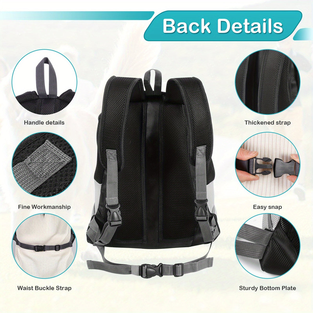 Sac ventral pattes libres – Chien moyen & grand – photo produit 5