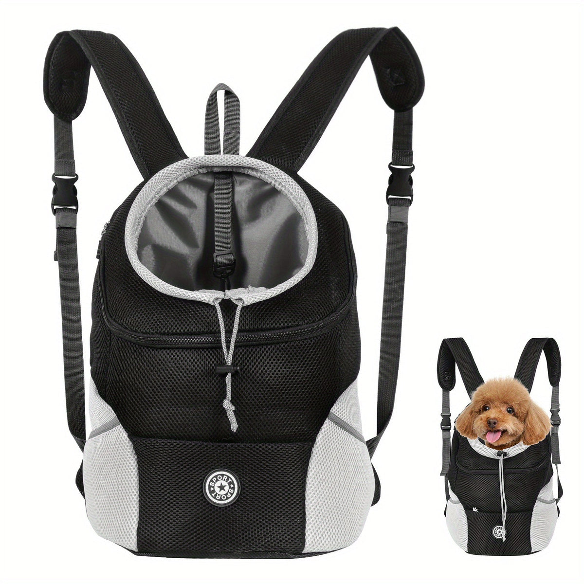 Sac ventral pattes libres – Chien moyen & grand – vue principale