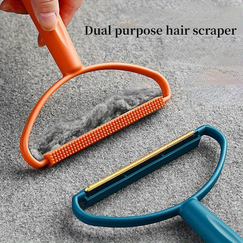 Brosse double face pour éliminer les poils d'animaux sur les vêtements, les canapés et toutes autres surfaces en tissu. Rasoir à tissu réutilisable, diverses couleurs