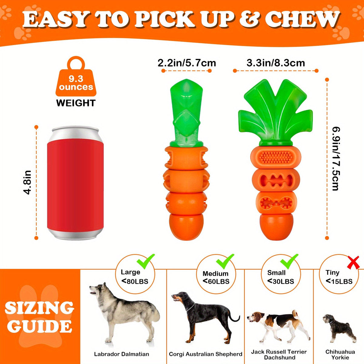 Carotte à mâcher pour chien – Résistante & dentaire – photo produit 4