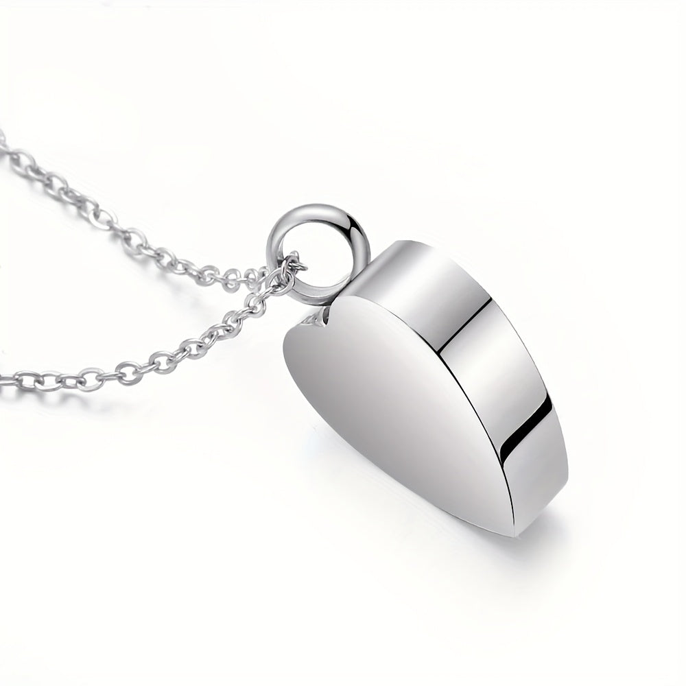 Collier urne cœur en acier inoxydable – photo produit 2