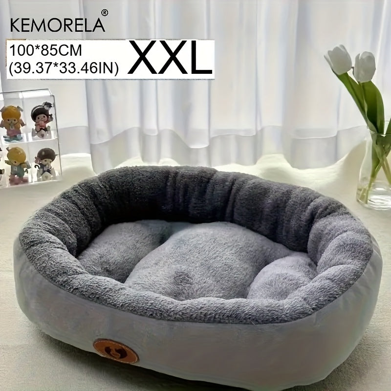 Lit ovale en peluche – Chien & chat – photo produit 21