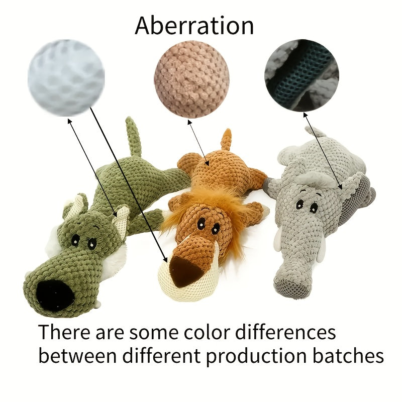 Grande peluche sonore pour chien – Animaux assortis – photo produit 8