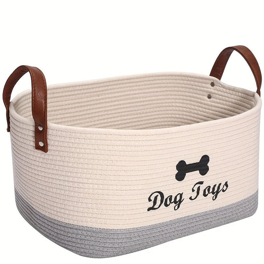 Panier de rangement pour accessoires chien – Beige – vue principale