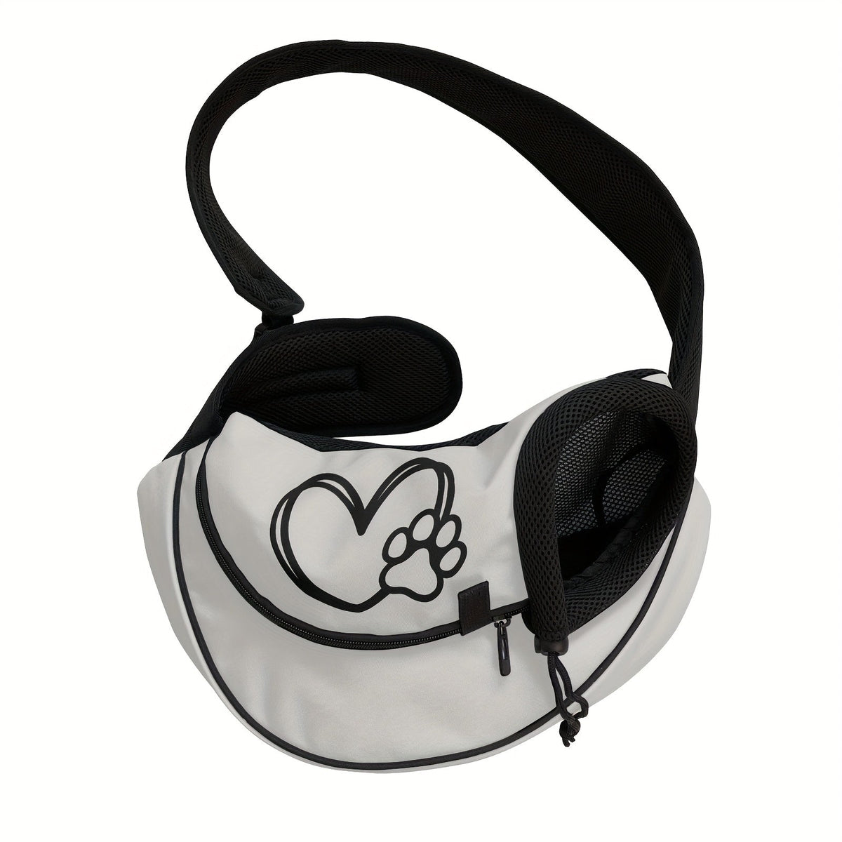 Sac bandoulière cœur & patte – Petit chien – photo produit 10