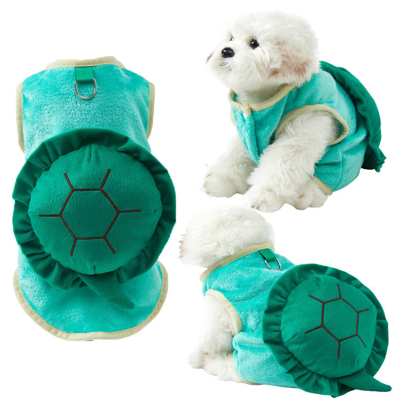 Costume tortue pour chien – Anneau pour laisse – vue principale