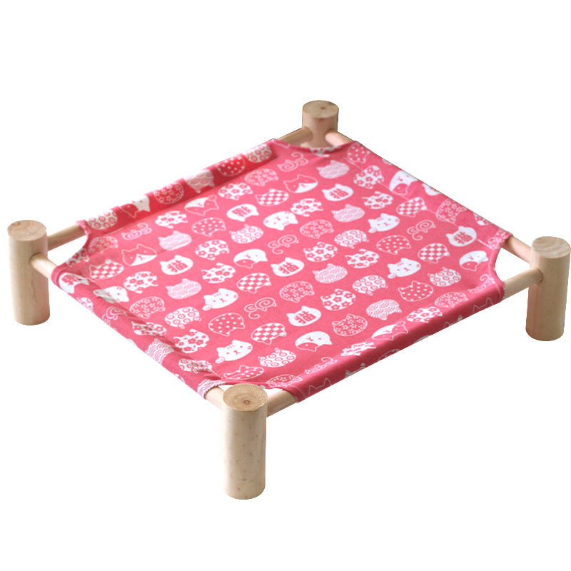 Lit surélevé en bois – Hamac rafraîchissant – photo produit 8