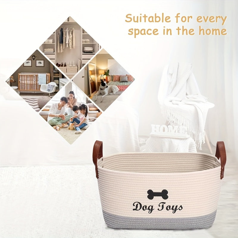 Panier de rangement pour accessoires chien – Beige – photo produit 8