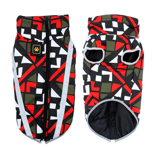 Manteau imperméable pour chien, anneau intégré pour pouvoir attacher une laisse, bandes réfléchissantes latérales, divers motifs