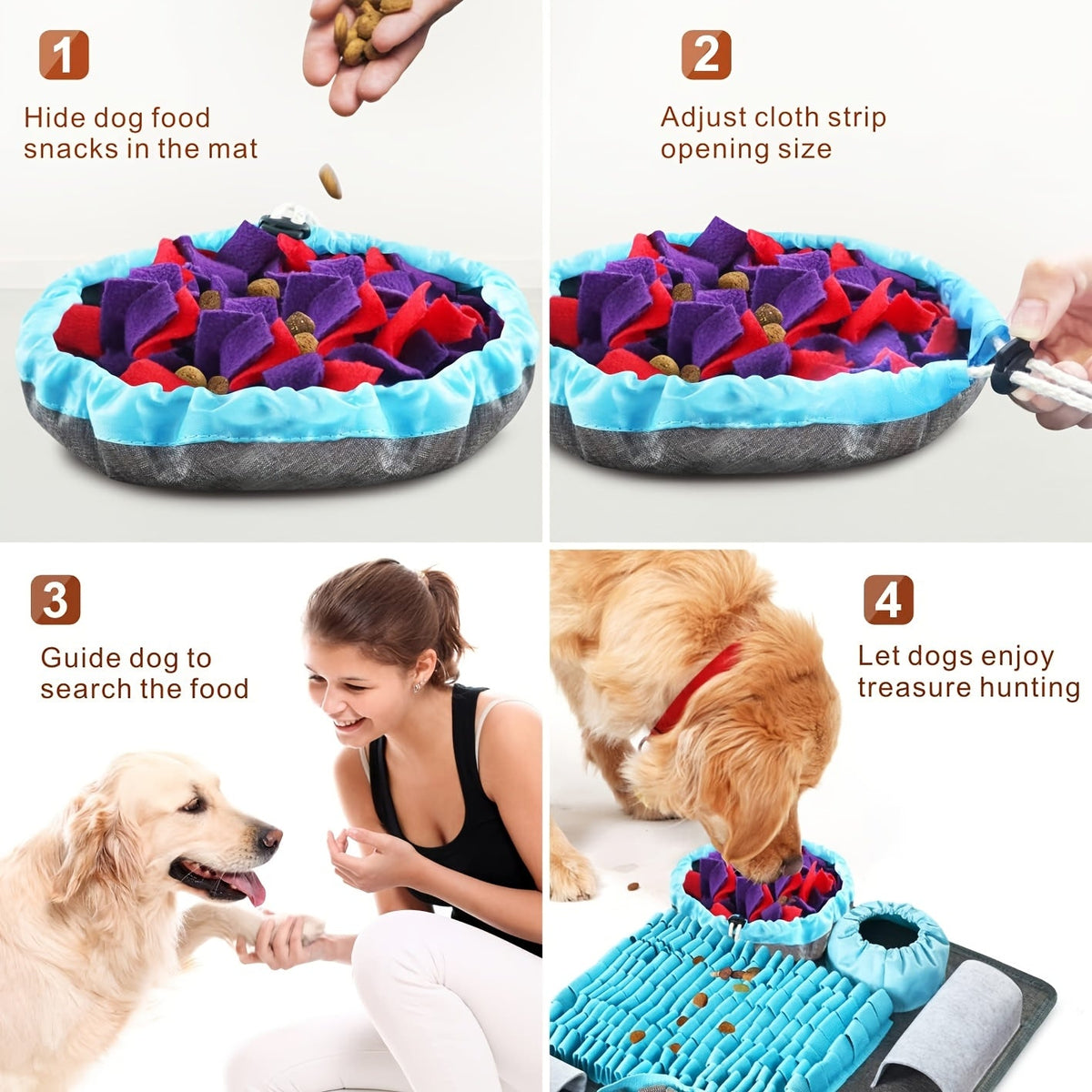 Tapis de fouille pour chien – Jeu olfactif & friandises – photo produit 5