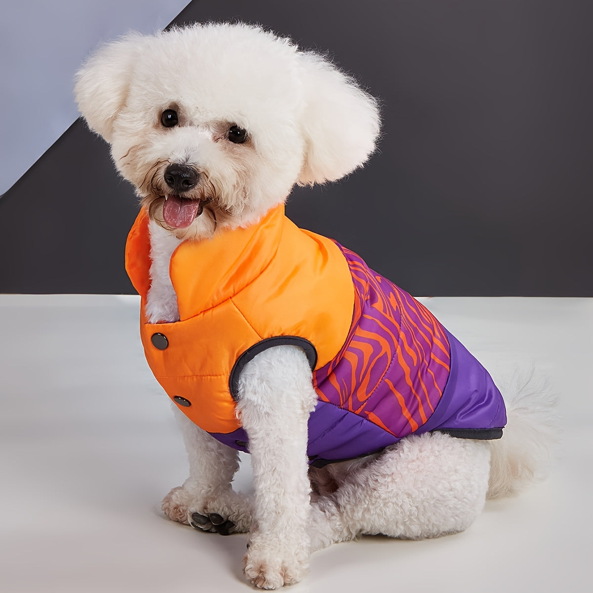 Manteau d’hiver matelassé – Patchwork tricolore – photo produit 8