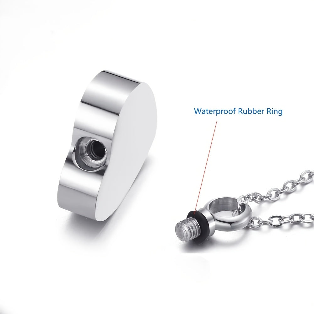 Collier urne cœur en acier inoxydable – photo produit 7