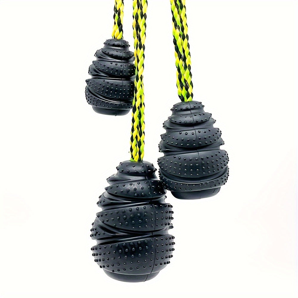 Jouet caoutchouc avec corde – Friandises & massage – photo produit 5