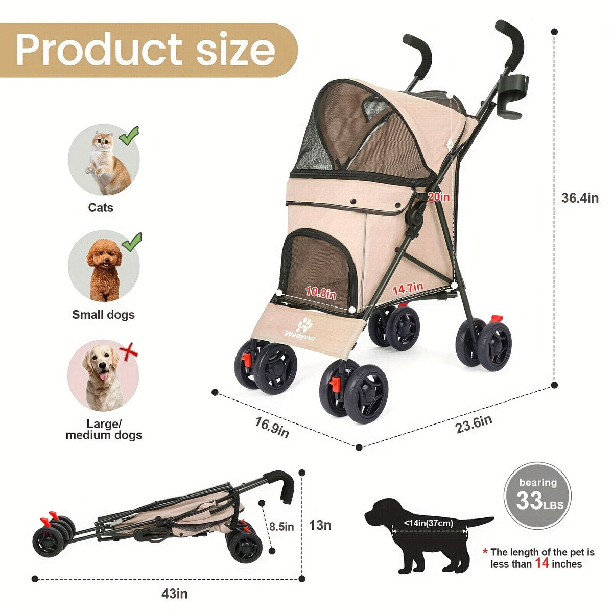 Poussette parapluie légère – Jusqu’à 15 kg – photo produit 5