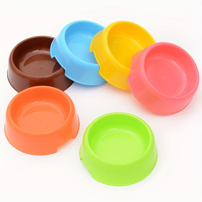 1pc/3pcs/5pcs Adorable Candy Color Small Pet Bowls for Dogs and Cats - Non-Slip Food and Water Feeder Sets