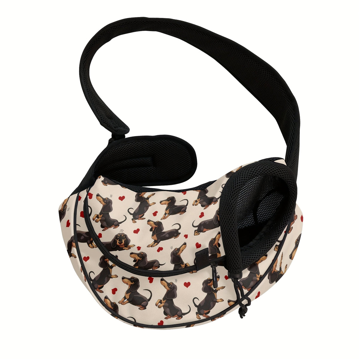 Sac bandoulière imprimé – Chiot & petit chien – photo produit 12