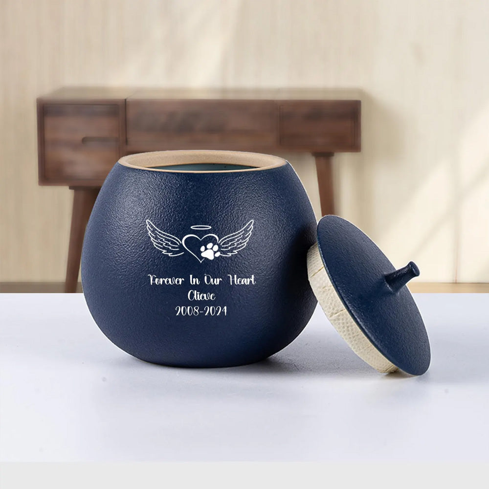 Urne céramique personnalisable – Nom, date & symbole – photo produit 8