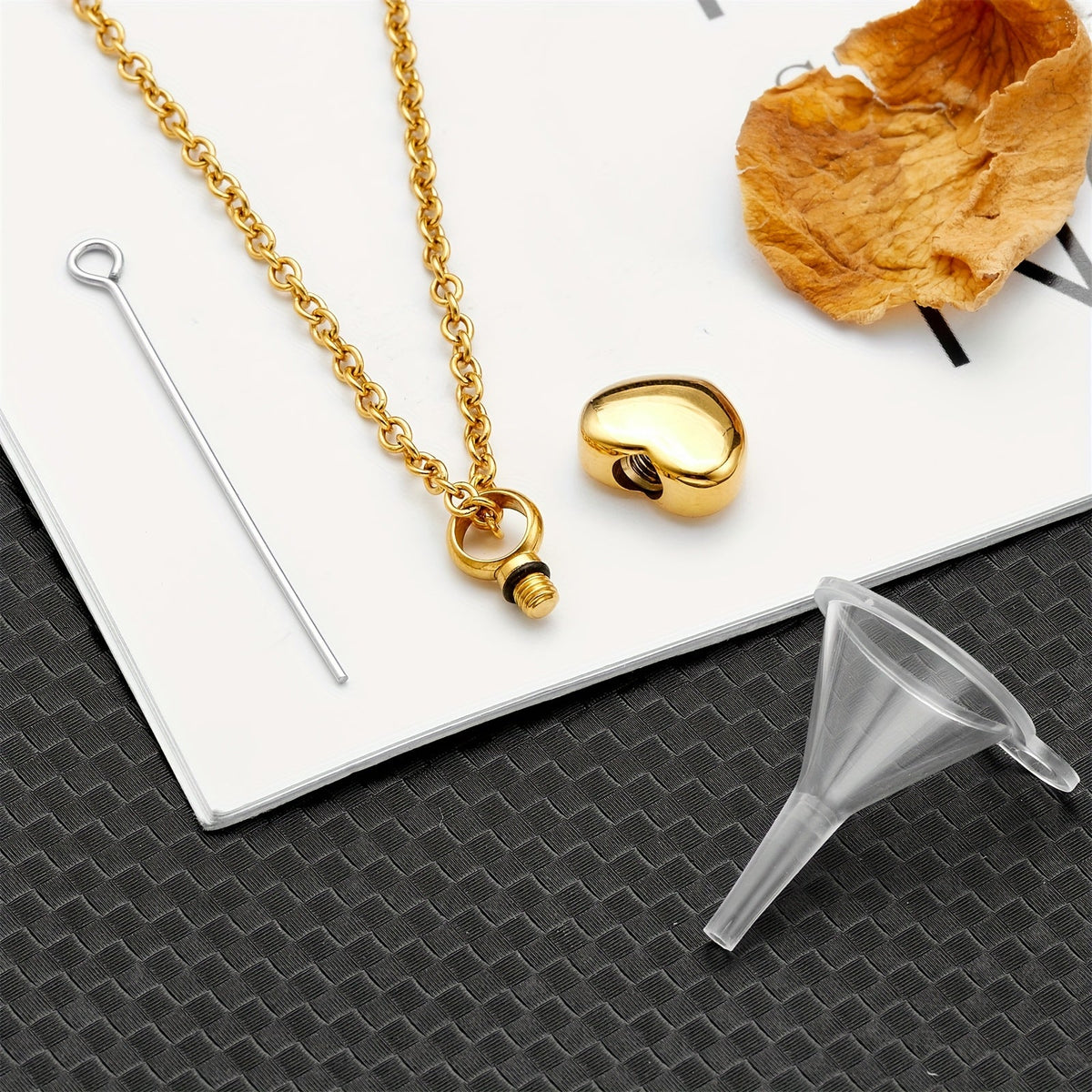 Collier urne cœur – Cendres ou poils – photo produit 3
